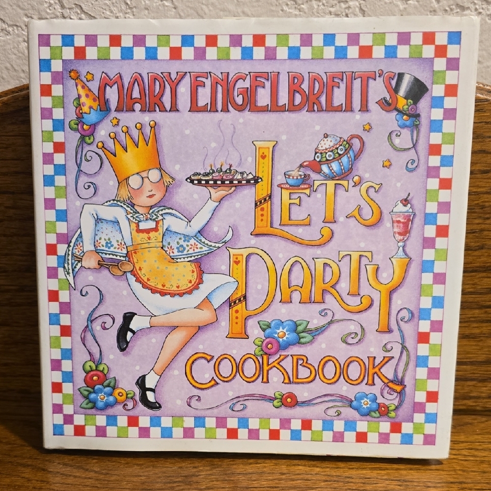 Mary Engelbreit Let's Party Cookbook - Purple and Yellow Cover